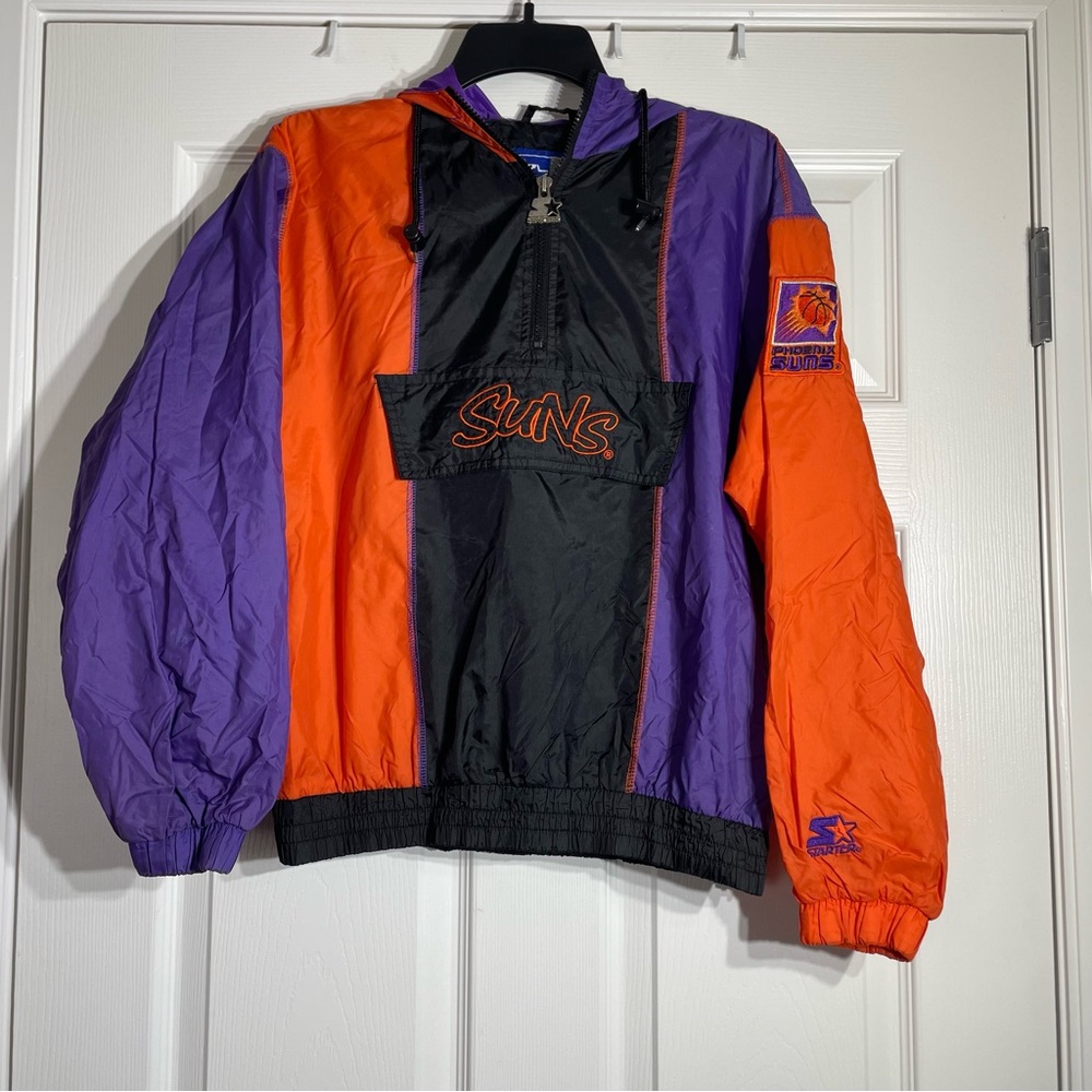 Vintage 90s Starter Phoenix Suns Pullover Jacket Youth Large